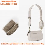 Jet Set Travel Small Pebbled Leather Crossbody Bag With Pouch