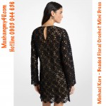 Michael Kors - Beaded Floral Crochet Mini Dress