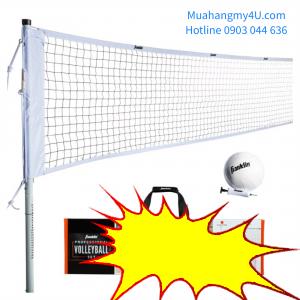 Franklin Sports Volleyball Set with Portable Net and Ball - Professional